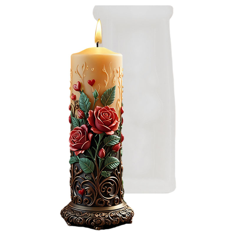 European-Style Red Rose Heart- - огляд і ціна Candle Making Vinings