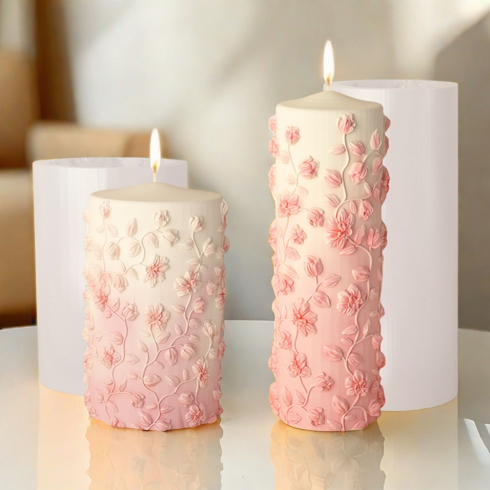 Floral Vine Relief Taper Candl - огляд і ціна Candle Making Vinings