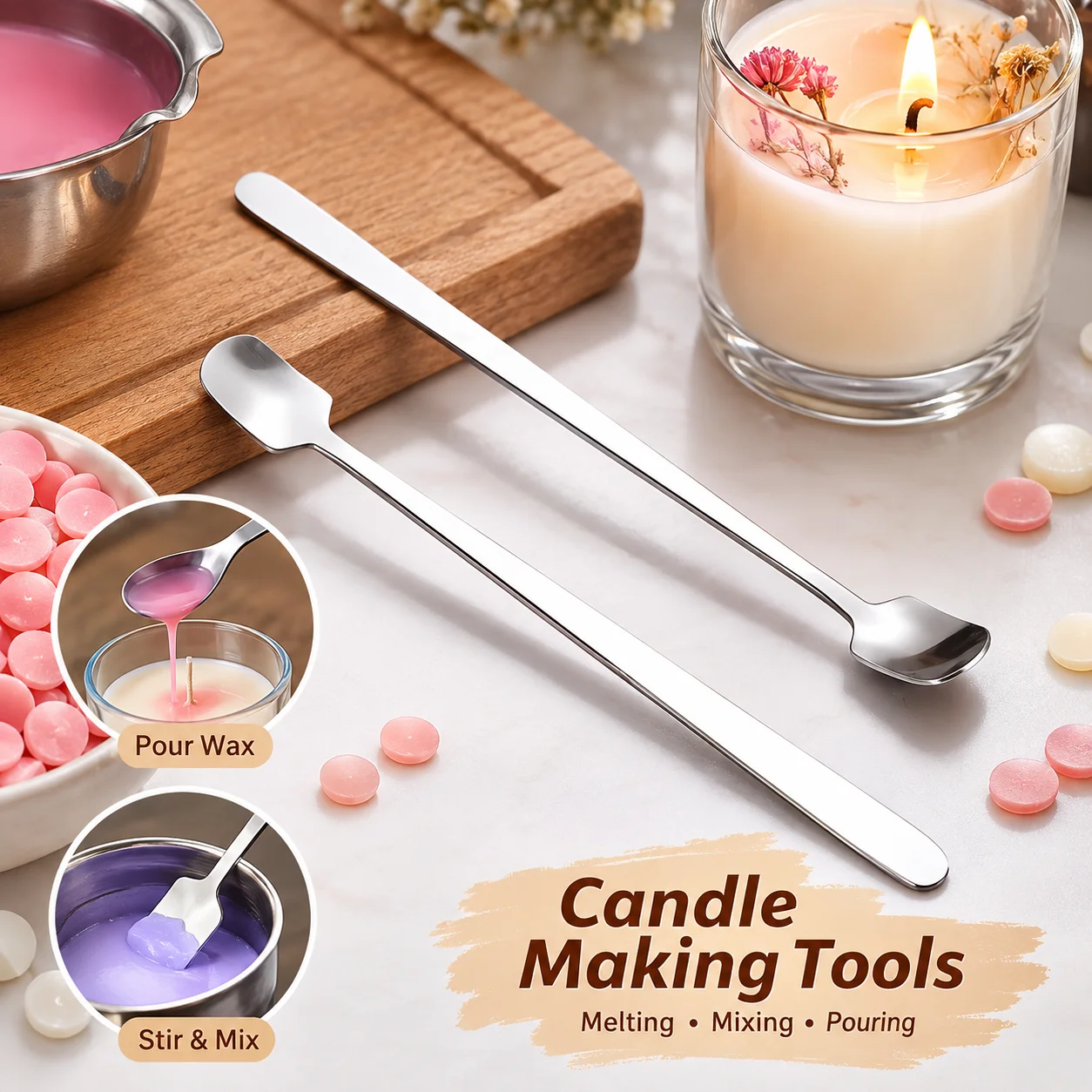 1/2PCS Stainless Steel Candle  - огляд і ціна Candle Making Kit Wholesale