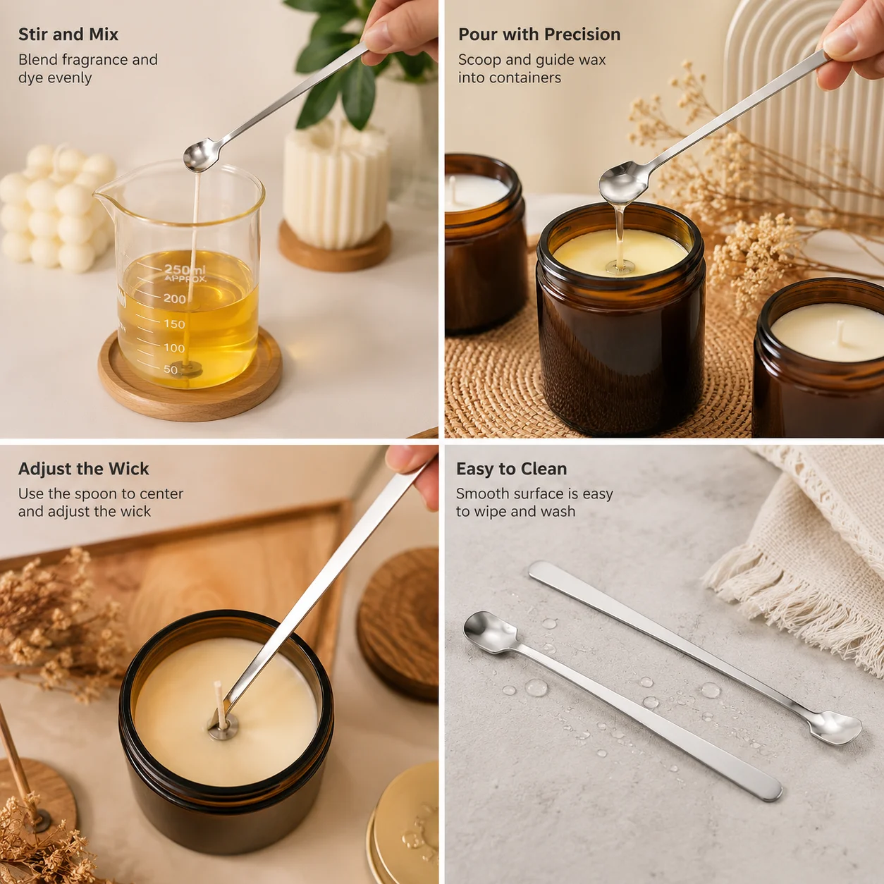 1/2PCS Stainless Steel Candle  - огляд і ціна Candle Making Kit Wholesale
