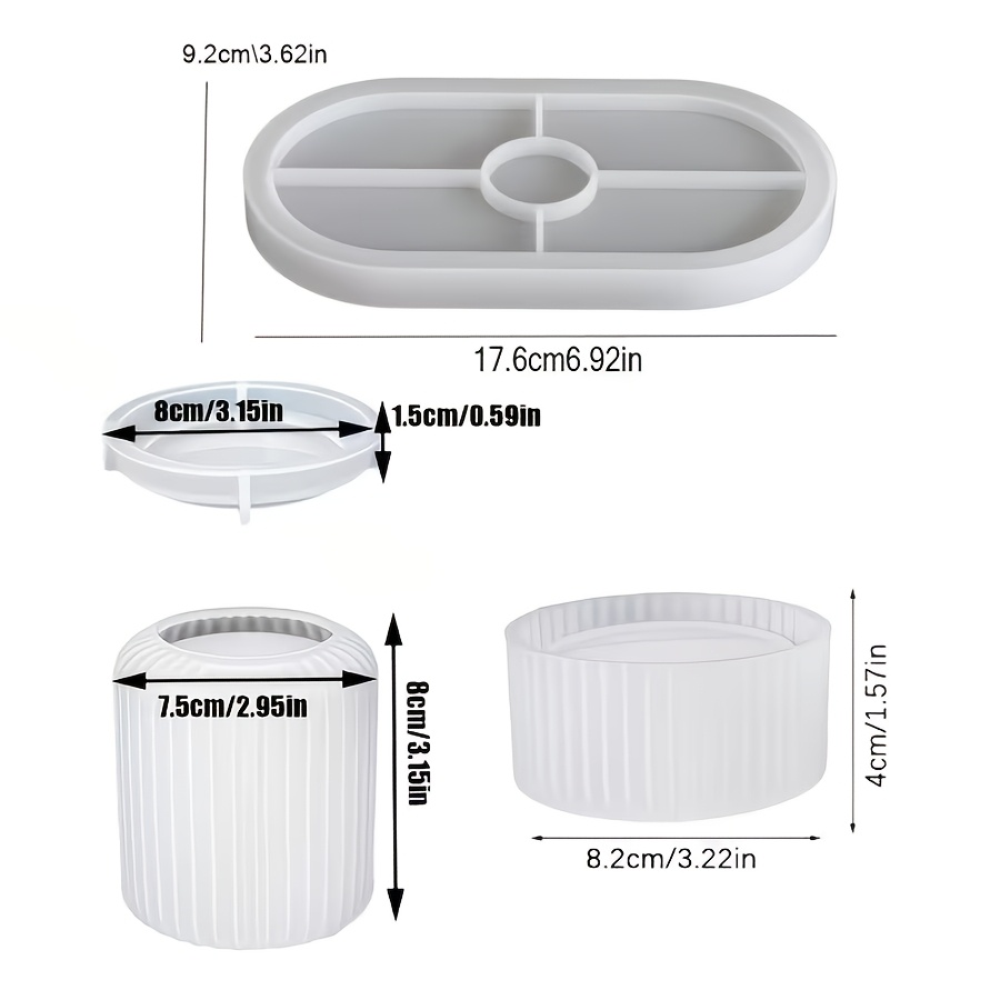 silicone mold set, 4 striped s - огляд і ціна Candle Making Kit Wholesale