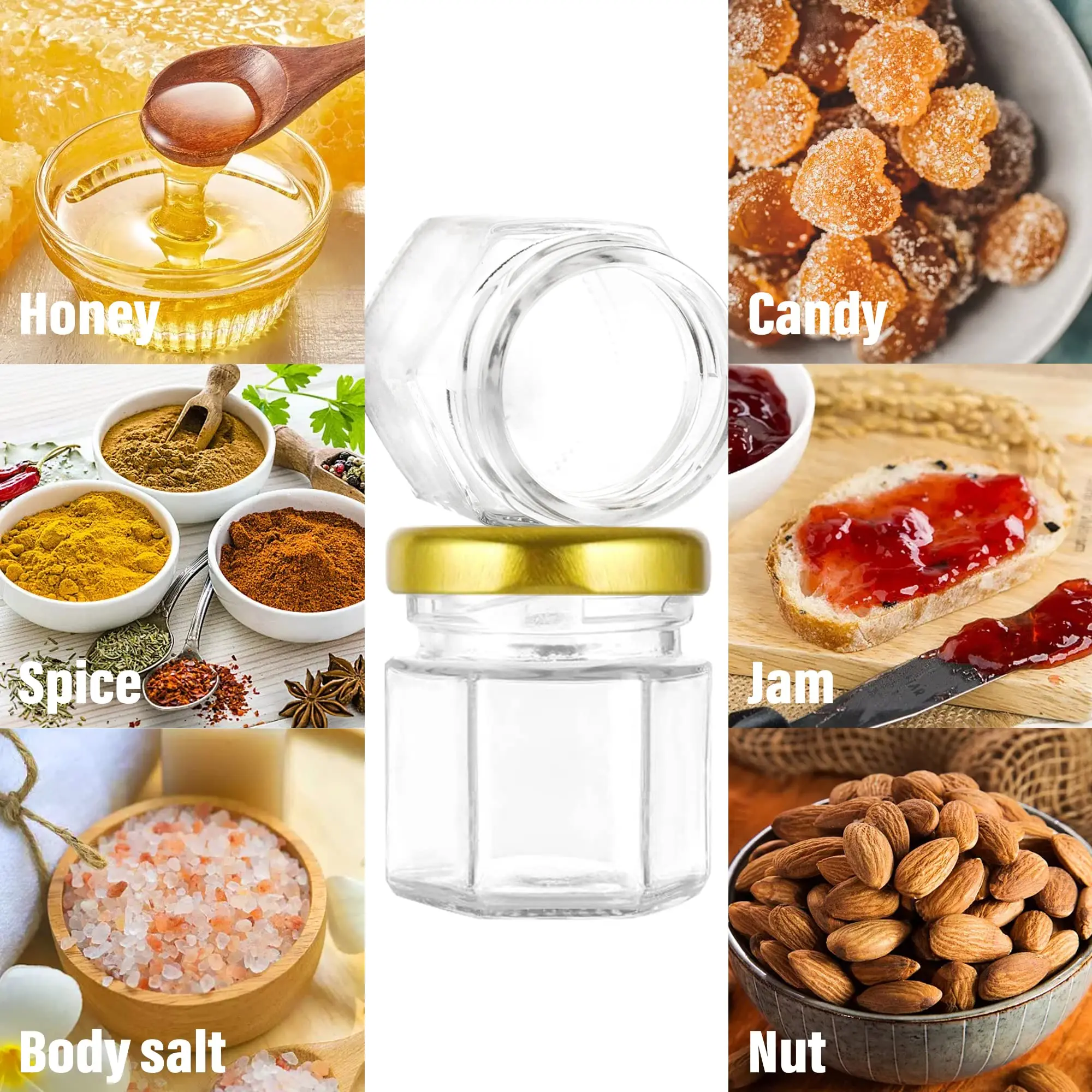 1.5Oz Hexagon Mini Glass Honey - огляд і ціна Candle Making Event