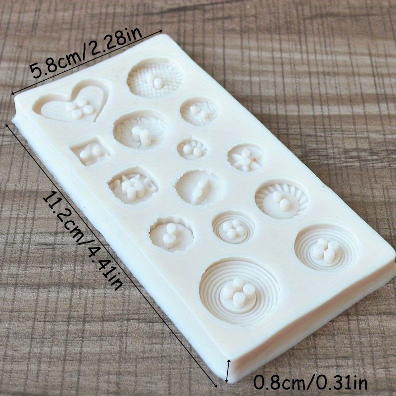 Buttons Shape Silicone Mold Si - огляд і ціна Candle Making Products