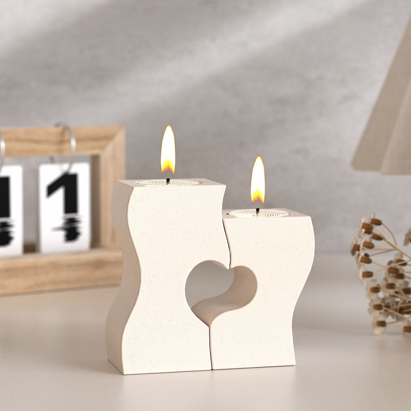 S Heart Candlestick Silicone M - огляд і ціна Candle Making Products
