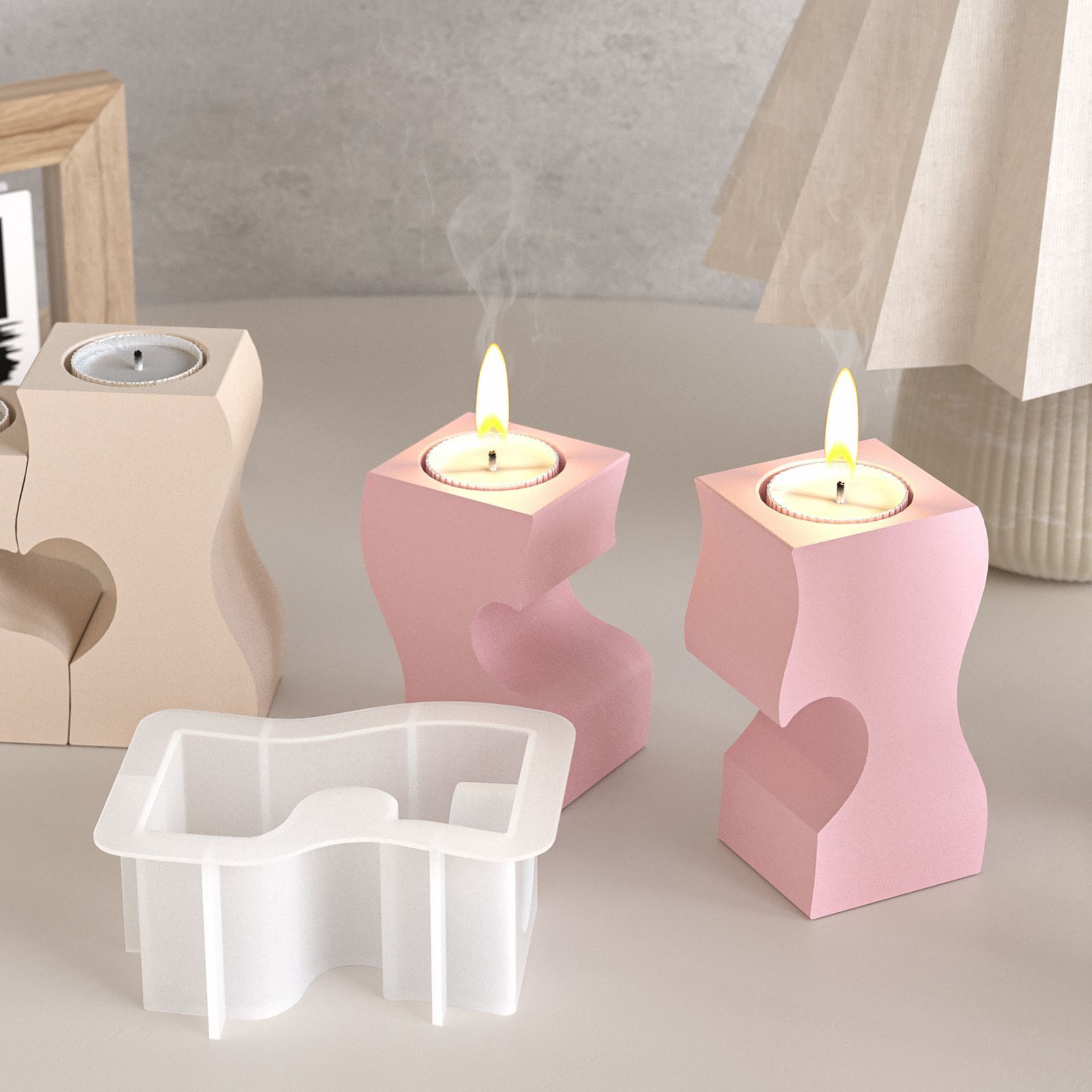 S Heart Candlestick Silicone M - огляд і ціна Candle Making Products