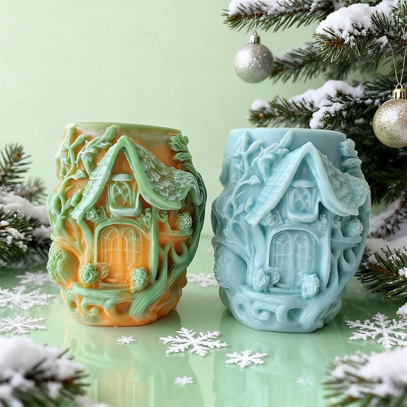 Relief Pillar House Form Silic - огляд і ціна Candle Making Vinings
