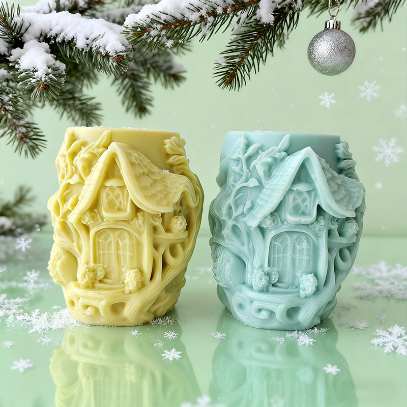 Relief Pillar House Form Silic - огляд і ціна Candle Making Vinings