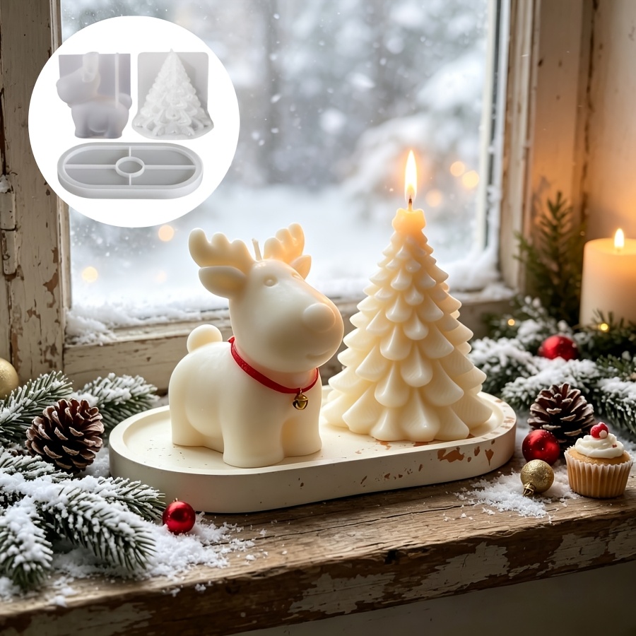 Clay Silicone Mold 3pcs Set: C - огляд і ціна Candle Making Kit Wholesale
