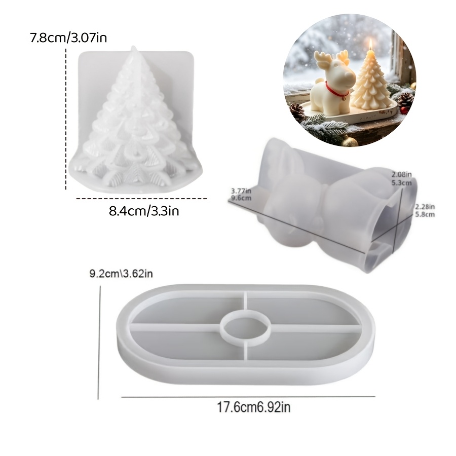 Clay Silicone Mold 3pcs Set: C - огляд і ціна Candle Making Kit Wholesale