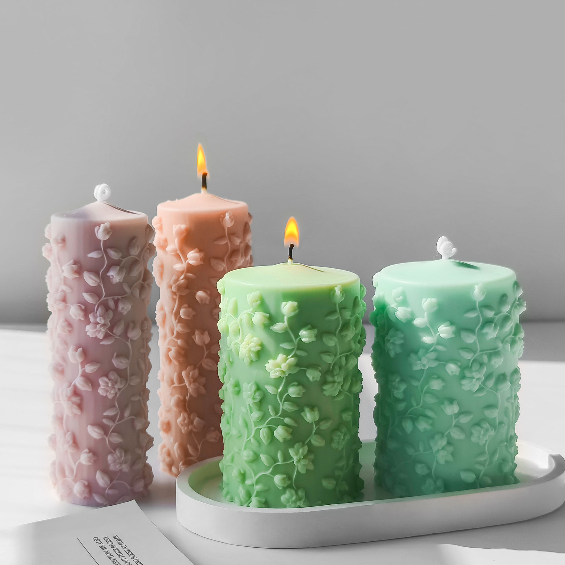 3D Cylinder Embossed Vines Mol - огляд і ціна Candle Making Vinings
