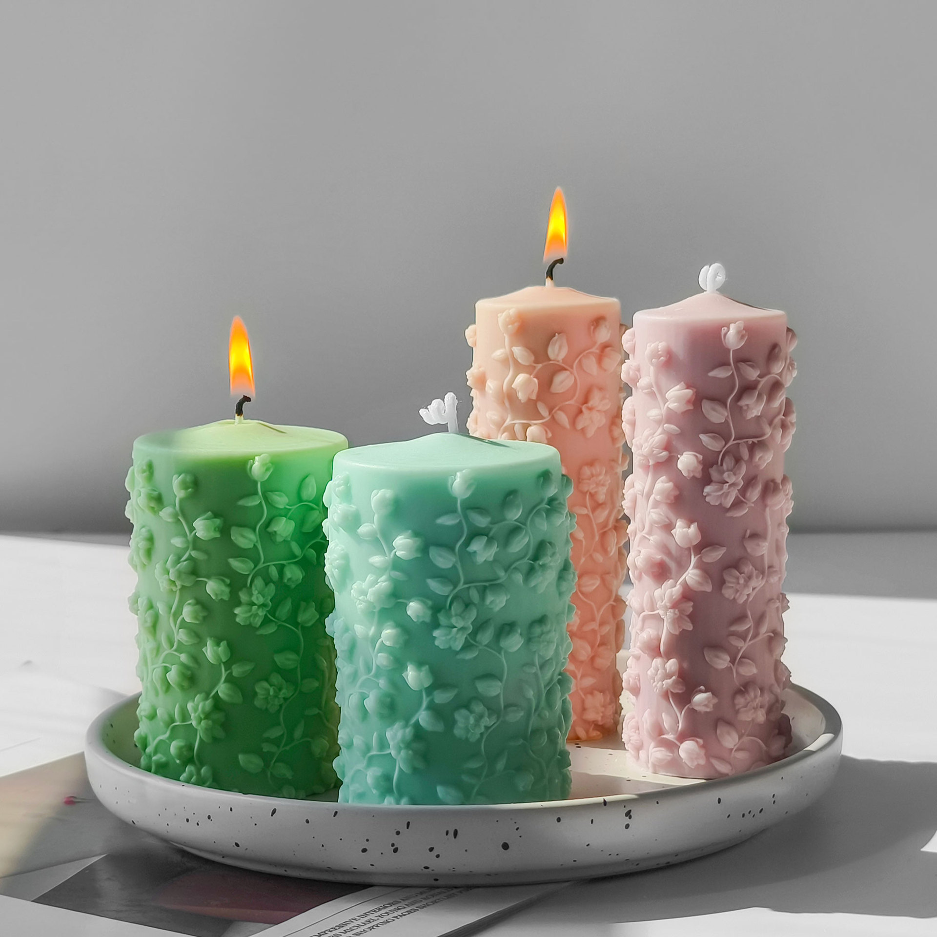 3D Cylinder Embossed Vines Mol - огляд і ціна Candle Making Vinings