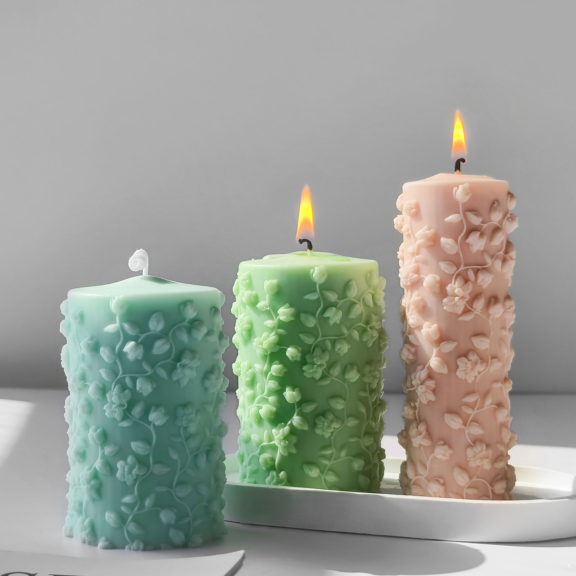 3D Cylinder Embossed Vines Mol - огляд і ціна Candle Making Vinings