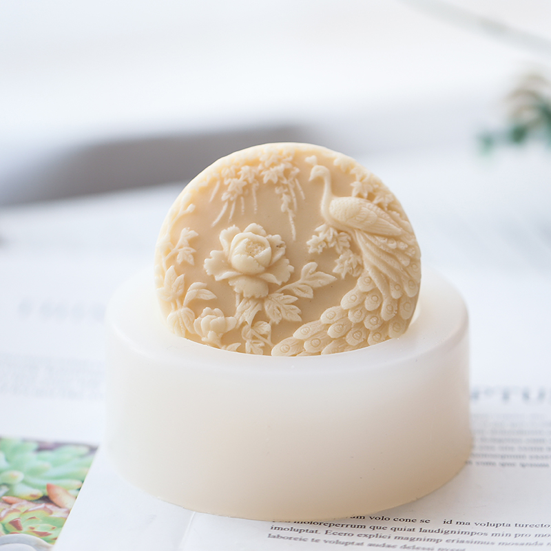 Peacock Flower Pattern Silicon - огляд і ціна Candle Making Products