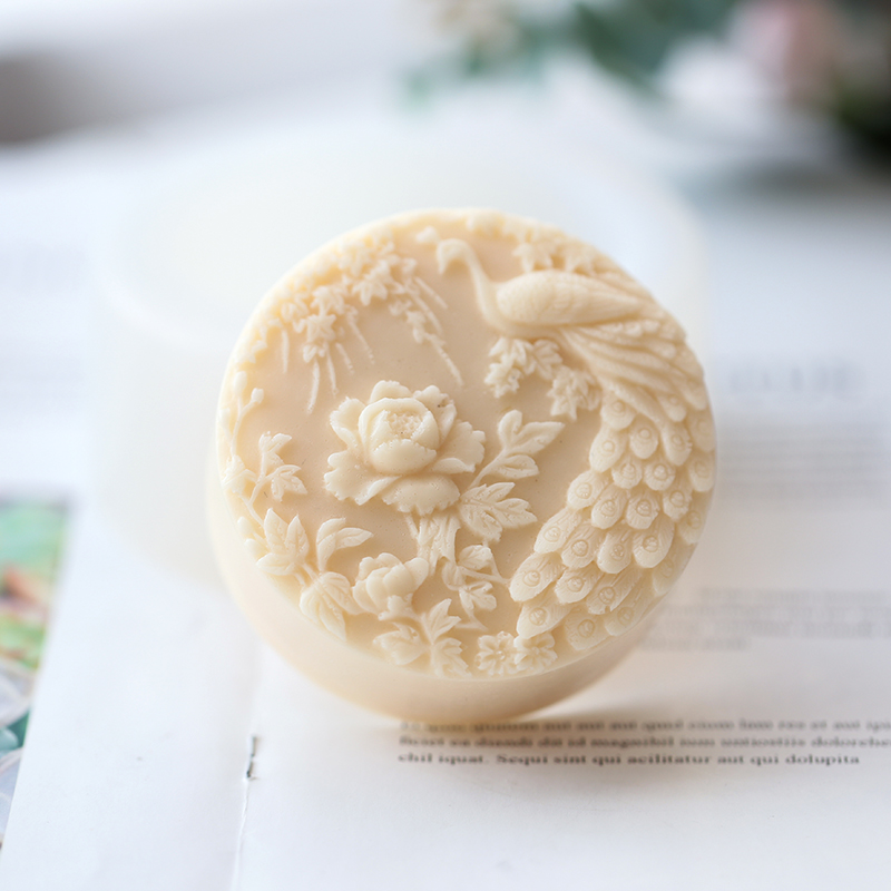 Peacock Flower Pattern Silicon - огляд і ціна Candle Making Products