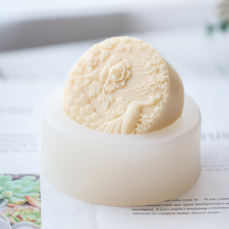 Peacock Flower Pattern Silicon - огляд і ціна Candle Making Products
