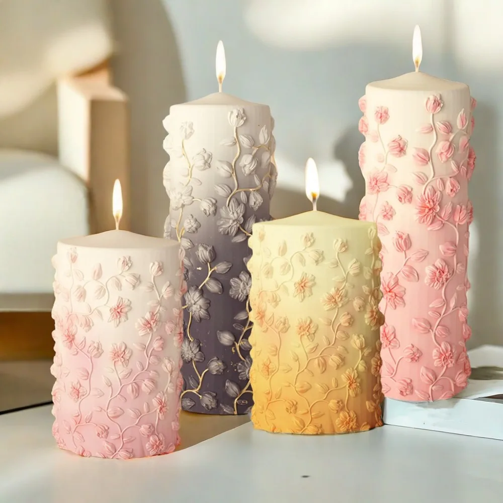 Floral Vine Relief Taper Candl - огляд і ціна Candle Making Vinings
