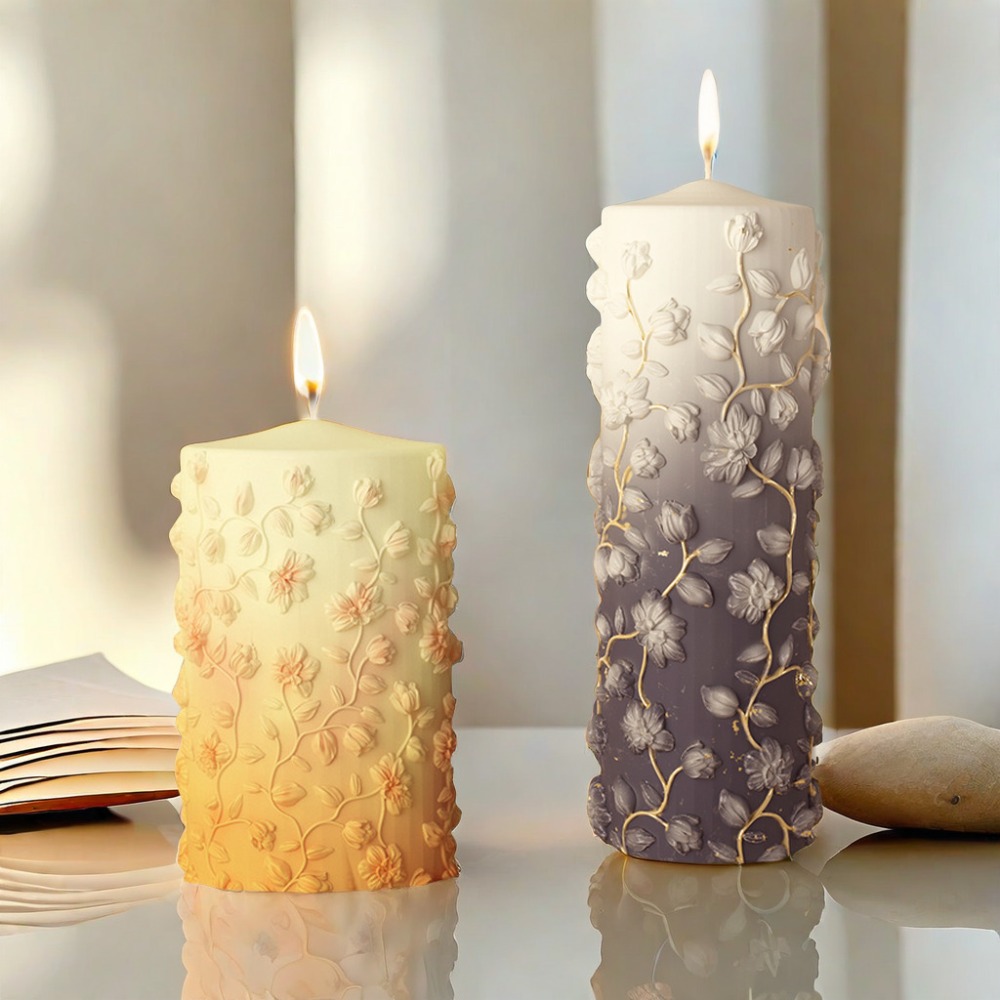 Floral Vine Relief Taper Candl - огляд і ціна Candle Making Vinings