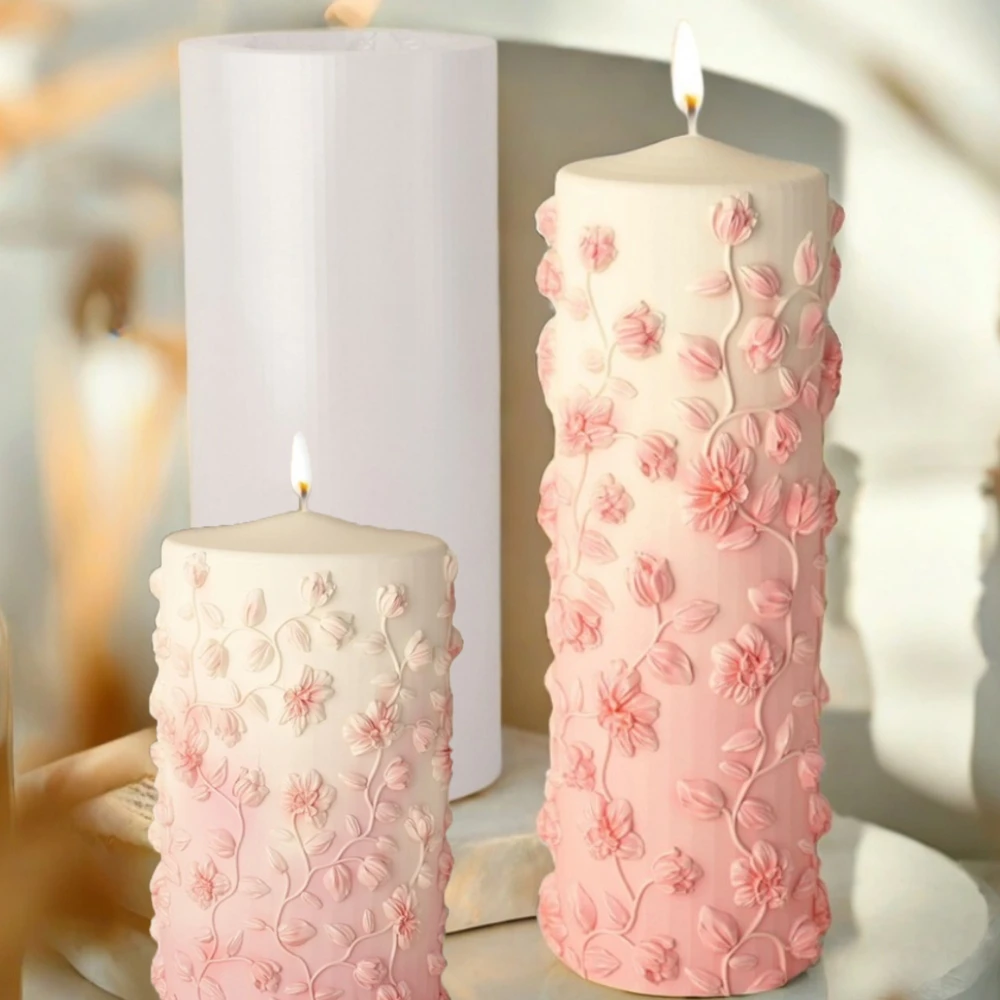 Floral Vine Relief Taper Candl - огляд і ціна Candle Making Vinings