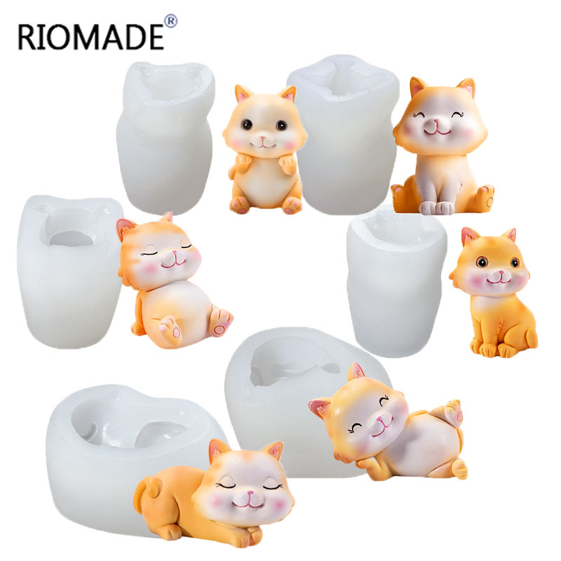 Cat Silicone Molds 6 Styles 3D - огляд і ціна Candle Making Products