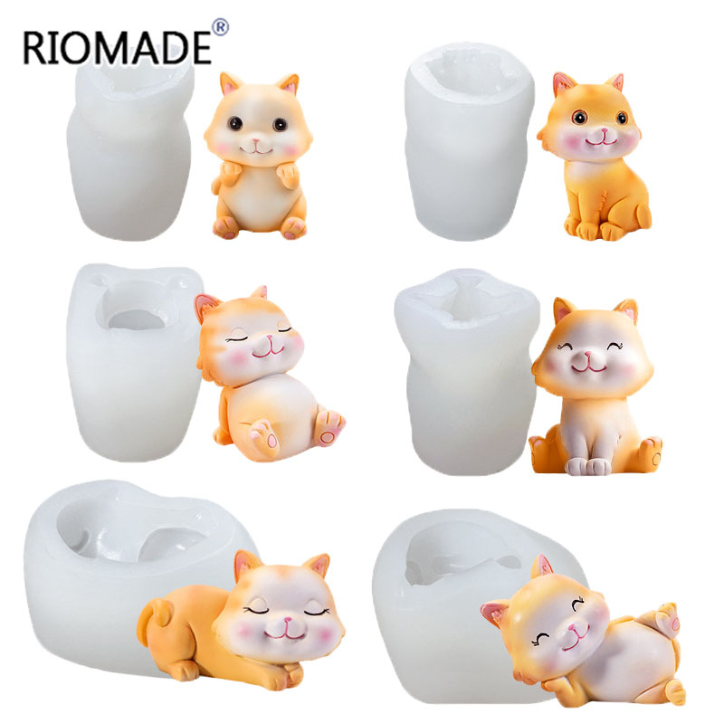 Cat Silicone Molds 6 Styles 3D - огляд і ціна Candle Making Products