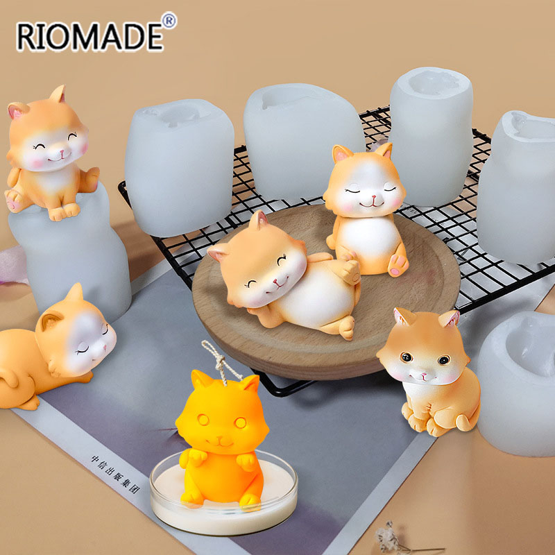 Cat Silicone Molds 6 Styles 3D - огляд і ціна Candle Making Products